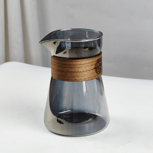 Dheer Blackberry Gradient Color Hand-Poured Coffee Pot Set Heat Resistant Glass Sharing Jug Filter Cup Coffee Filtering Funnel