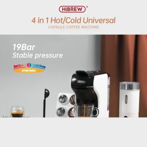HiBREW Coffee Machine 20 Bar 4in1 Hot & Cold Multiple Capsule Espresso Cafetera Pod Coffee Maker Dolce Milk Nexpresso Powder H1A