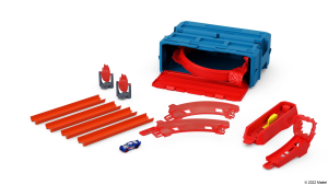 Hot Wheels Track Set Fire-Themed Track Set & 1 Hot Wheels Car 16 Track-Building and Stunting Components