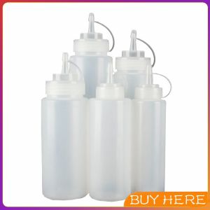 BUY HERE วดบีบซอส ขวดใส่มายองเนส มีฝาปิด ขวดปรุงรสพลาสติก มีหมายขนาดให้เลือก