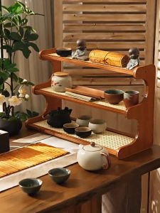 ชั้นวางของบนโต๊ะ desk shelf ชั้นจัดระเบียบบนโต๊ะทำงาน 3 ชั้น 50ซม ชั้นวางชุดน้ำชา