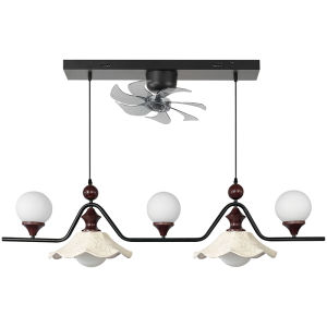 MONS LAMP | Vintage Retro Ceiling Fan Light Creamy