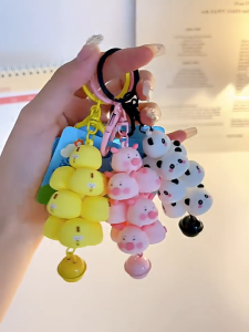 Gantungan tas sekolah Lucu/Gantungan Kunci Hewan Peliharaan Kartun/keychain aesthetic/Liontin Ransel Pasangan Pelajar/Anti Hilang Kreativitas Aksesoris Tas