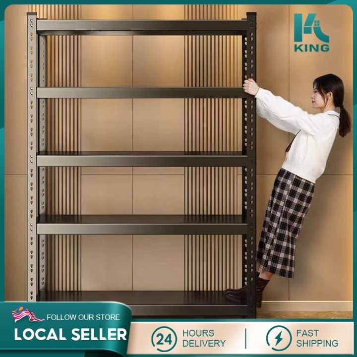 KING 120cm Boltless Rack Besi Adjustable Rak Dapur Rack Shelf Storage