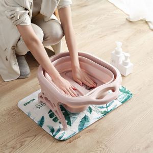 Plastic Foot Bath Tub Home Use Massaging Knee High Leg over Foot Soaking Bucket Warmth Retaining Pedicure Basin