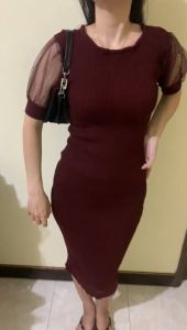 Dres Wanita Rajut Bodycon: COD Gratis Ongkir