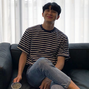 DAVID&ME | Striped Short Sleeve Mens T-shirt Summer Fashion Casual Loose Fit