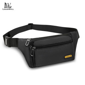 LouisWill Men Women Sports Waist Bag Chest Bag Crossbody Bag Multi-Functional Fitness Bag Small Waist Pouch Waterproof Wear-Resistant Bag with Adjustable Strap for Workout Running