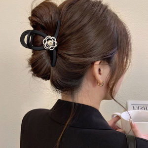 ปิ่นปักผมรูปดอกคาเมลเลียขนาด8ซม. สำหรับผู้หญิงกิ๊บตกแต่งผมกิ๊บหนีบผมแนววินเทจ