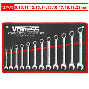 Kunci Ring Pas 8pcs 8-24mm/Kunci Ring Pas 1 Set 8 Sampai 24 Mm Combination Spanner Wrench