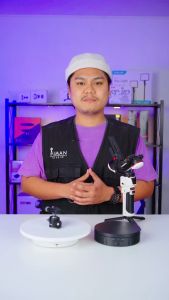 มิตรแท่นหมุนวัตถุแบบไฟฟ้า 360° ปรับขนาดได้ 15-22 ซม. ปริมาณ 25 x 25 กราฟ