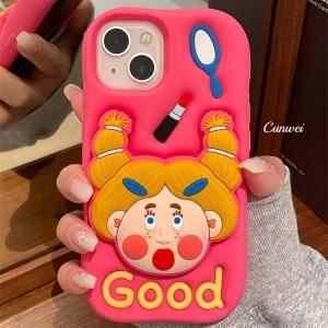🥰💕COD + FreeShipping🥰💕เคสนิ่ม13 14Pro สำหรับผู้หญิงเคสนิ่มลายการ์ตูนสต็อกเหมาะสำหรับ IPhone 16 15Promax เคสโทรศัพท์ใหม่14 3D 13Pro 11 12Pro สำหรับผู้หญิงฝาครอบป้องกัน
