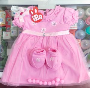 Dress anak 4 in1 /dres bayi putih/dress bayi pink/baju set anak cwe /dress set bayi perempuan/ kado bayi cwe / kado bayi