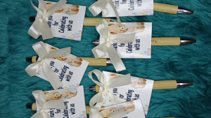 Personalized Ballpen with Tag & Ribbon – Custom Name Engraved Gift