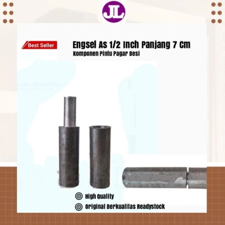 bisa cod star hw engsel bubut besi as 12 x 7 cm pintu besi barrel hinges harga grosir