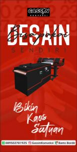 Sablon DTF Kaos Custom Desain 3D