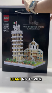 QS08 Leaning Tower of Pisa Italy 2680pcs Architecture Collection Building Blocks Toys Kids
