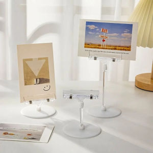 แผ่นป้ายลังพลาสติกแบบหมุนได้แผ่นดิสก์โปร่งใสใช้ที่ใส่อุปกรณ์สำนักงานได้แผ่นป้ายโฆษณา