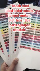 Stiker Label Nama Stiker Label perlengkapan sekolah Isi 50 pcs