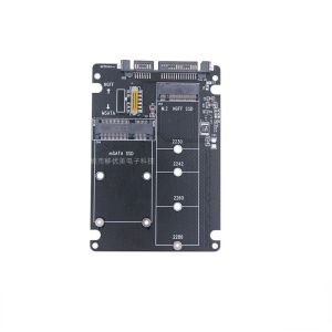 2 In 1 MSATA M.2 NGFF SSD To SATA3 Adapter 2.5 Inch Hard Drive Enclosure Dual Purpose Solid State Disk Converter For Desktop PC
