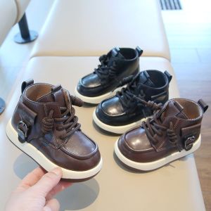 Childrens Martin Boots Soft Bottom Waterproof Baby Shoes Boys Girls Short Boots Anti-slip Autumn New Arrival Kids Footwear