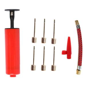 1 Set Hand Pump (7 Air Needles + 1 Air Pipe + 1 Air Nozzle + 1 Pump) 6-Inch Air Pump for Soccer Basketball Volleyball