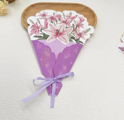 Teacher Day Flower Bouquet Card 🌹 Flower Greeting Card Teacher’s Day Gifts