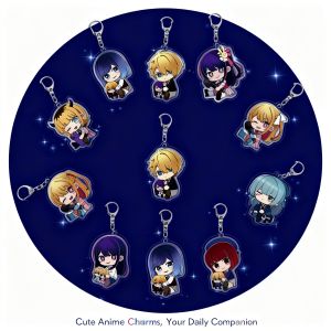 Bandai | My Star Child Acrylic Keychain Hoshino Ai Hoshino Ruby Anime Accessory Key Ring