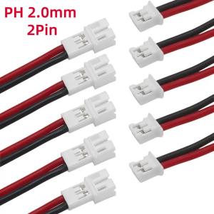 5/10Pairs PH 2.0 2Pin JST Wire Connectors Pitch 2.0mm JST 2P Micro Male Plug Female Jack DIY Electrical Cable Adapter 10CM
