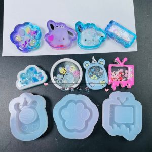 Cats Paw Quicksand Mold TV Pacha Dog Hollow Abrasive Tool Cloud Rabbit Ears Clothes Crystal Glue Accessories