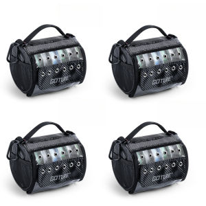 Goture 3-6 Outlet Holes Fishing Line Storage Bag Clear View Window Fishing Line Case Removable Divider Fishing Line Organizer