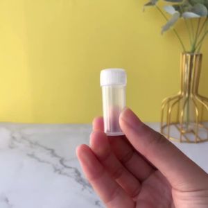 100Pcs 5ml Plastic Vial Sample Bottle Screw Cap Pill Liquid Powder Storage Container