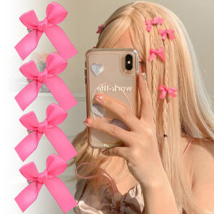 [Miễn phí vận chuyển] 8 cái Kẹp tóc mái nhỏ màu hồng kẹp tóc kẹp tóc hình nơ cho nữ phụ nữ 2023 mới dễ thương phụ kiện thời trang tóc