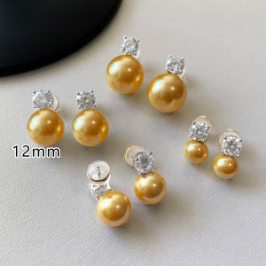 999 Pure Silver Pearl Stud Earrings Womens High Heels Luxury Sensation Australian White Pearl Fashion Jewelry Accessories