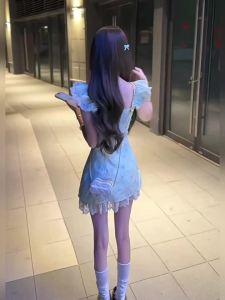 CHANGTONG | Flower Pattern Short Sleeve Small Person Friendly Summer Dress