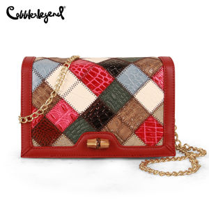 Cobbler Legend Fashion Womens Shoulder Bag Retro French Letter Bag Brand Original Leather Small Square Bag Chain Bag