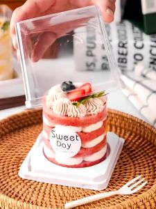 กล่องมินิเค้กฐานขาวทรงสูง กล่องขนม กล่องเค้ก แพ็ค 50อัน/แพ็ค100อัน