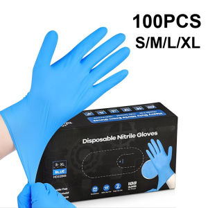 10-100PCS Blue Nitrile Gloves Disposable Cleaning Gloves for Kitchen Dishwashing Waterproof Latex Free Powder Free Work Glove