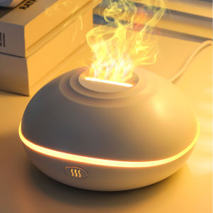 7 colores Fire Flame Wood grain aromatherapy machine humidifier Aroma Diffuser Air Ultrasonic Mist Maker Fogger Aroma