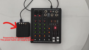 Professional Audio Mixer 4-Channel Equilibrium-3EQ Stereo output Bluetooth/MP3 Effect/Recording/delay