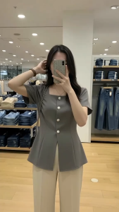 Soren Top Atasan Lengan Pendek Wanita | Avery Top | Blouse Wanita - Kameja Wanita Korean Style atasan wanita