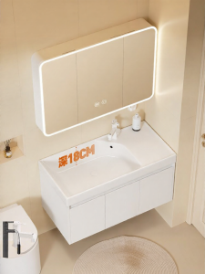 LANGXIANG | Waterproof Bathroom Vanity Ceramic Integrated Sink 90cm