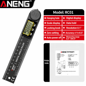 ANENG | ANENG High-Precision 360° Digital LCD Angle Ruler Protractor Angle Finder Woodworking Tools for Room Inspection and Measure