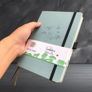 BUKE A5 Size Dotted Journal Drawing Sketchbook-160gsm Paper Inner Pocket Numbered 160 Pages 5x5mm DOT GRID Notebook