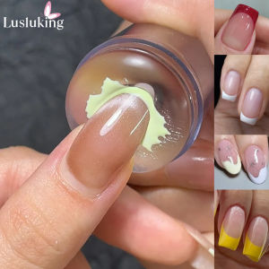 Transparent Silicone Nail Art Stamping Kit French Design For Manicure Plate Scraper Seal Stamp Transfer Printing Decal Tools