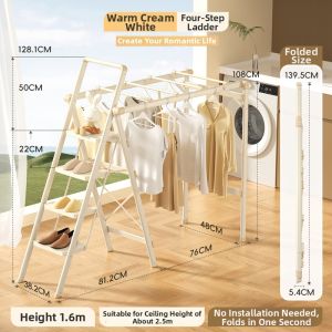 Hotata | Folding Extendable Ladder Thickened Step Ladder