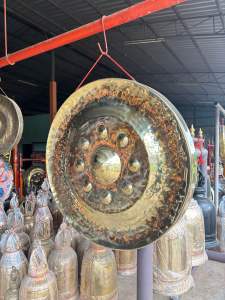 ฆ้องทองเหลือง 100cm +เเถมฟรีไม้ตี สลักชื่อเจ้าภาพฟรี ส่งฟรีทั่วประเทศ ✅