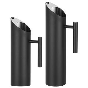 【HRFS】 Stainless Steel Water Pitcher Water Jug Ergonomic Handle Cold Drinking Jug Water Serving Pot for Juice Beer Milk