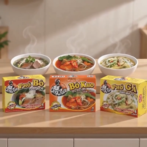 Ong Cha Va Vietnamese Pho Broth & Beef Stew Seasoning Bouillon Cubes 75g - Pho Bo Ga or Bo Kho