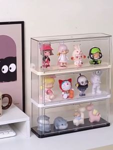 Acrylic Storage Box Transparent Pop Mart Doll Toy Display Box Cabinet Lego Blindbox Box Stackable